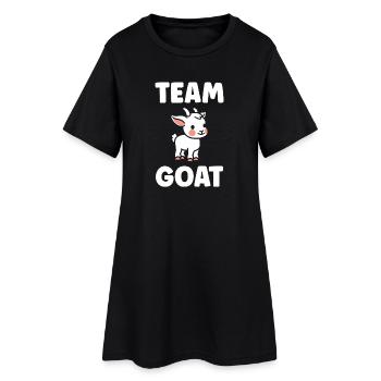 Équipe GOAT Mascotte Chèvre - Robe T-shirt Femme - noir - Devant