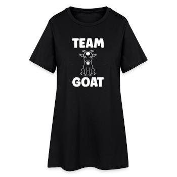 Team GOAT Chèvre Logo - Frauen T-Shirt-Kleid - Schwarz - Vorne