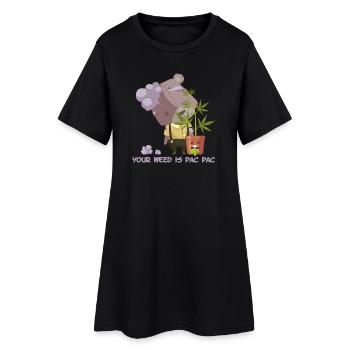 Your weed is pac pac - Women’s T-Shirt Dress - black - Front