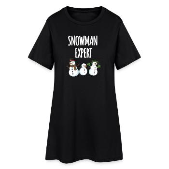 Snowman Expert - Women’s T-Shirt Dress - black - Front