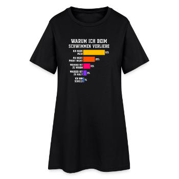 Pourquoi je perds à la natation Natation - Robe T-shirt Femme - noir - Devant