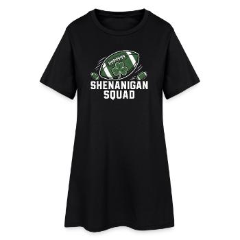 Shamrock Football Shenanigan Squad Vintage Style - Women’s T-Shirt Dress - black - Front