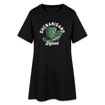 Shenanigans Squad Leprechaun Hat - Women’s T-Shirt Dress - black - Front