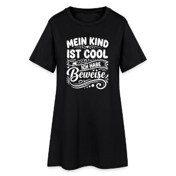Mon enfant est cool des preuves - Robe T-shirt Femme - noir - Devant