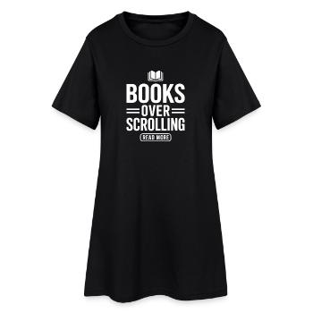 Books Over Scrolling Read More Lesen - Women’s T-Shirt Dress - black - Front