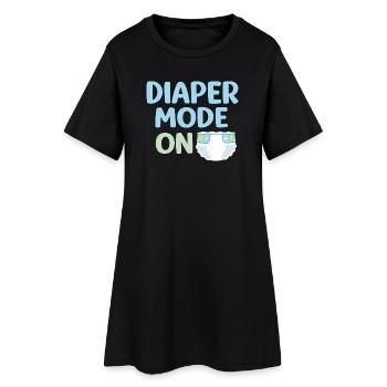 MODE COUCHE SUR LA CHEMISE – Conception Bébé & Parent - Robe T-shirt Femme - noir - Devant
