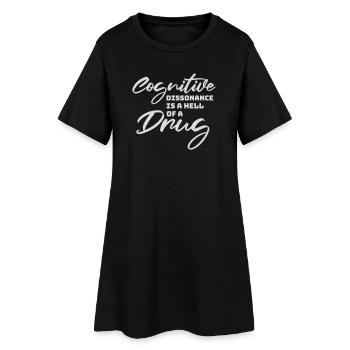 La dissonance cognitive est un sacré dicton. - Robe T-shirt Femme - noir - Devant