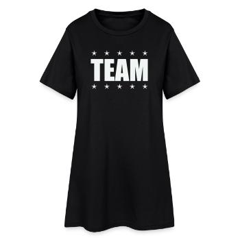 Équipe avec des stars - Robe T-shirt Femme - noir - Devant