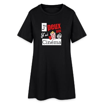 Je peux pas j’ai cinéma - Robe T-shirt Femme - noir - Devant