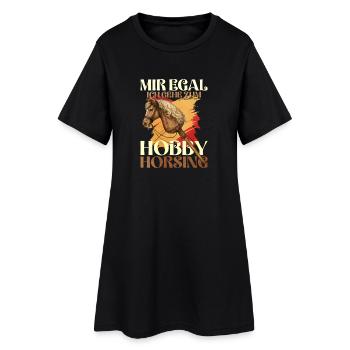 44 Je m’en fiche, je vais me consacrer au hobby du caval - Robe T-shirt Femme - noir - Devant