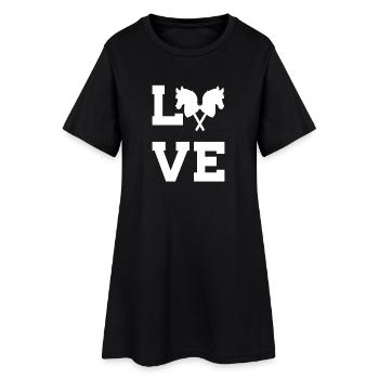 40 Amour de cheval de bataille - Robe T-shirt Femme - noir - Devant