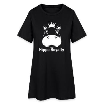 Diction de la royauté hippopotame Roi hippopotame - Robe T-shirt Femme - noir - Devant