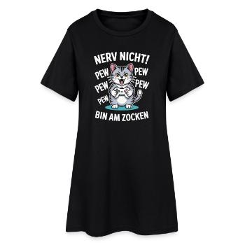 Courage Not I Gaming Cat Design - Robe T-shirt Femme - noir - Devant