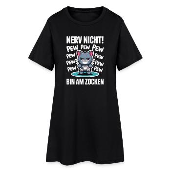 Courage Not I Gaming Cat Design - Robe T-shirt Femme - noir - Devant