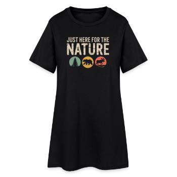 Juste ici pour la nature : silhouettes de la faune - Robe T-shirt Femme - noir - Devant