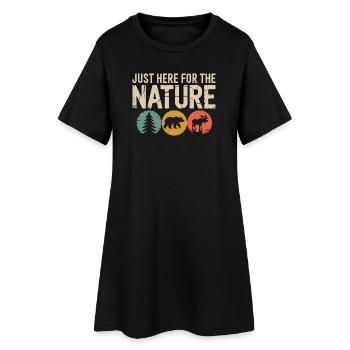 Juste ici pour la nature : Tee rustique de la faune sauvage - Robe T-shirt Femme - noir - Devant