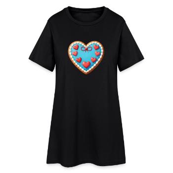 Cadeau pour la fête des mères : Idée de cadeau pour la fête des mères - Robe T-shirt Femme - noir - Devant