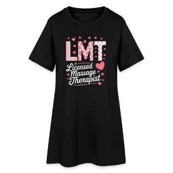 Expressions de masseuses Massage Cadeau drôle de masseur - Robe T-shirt Femme - noir - Devant