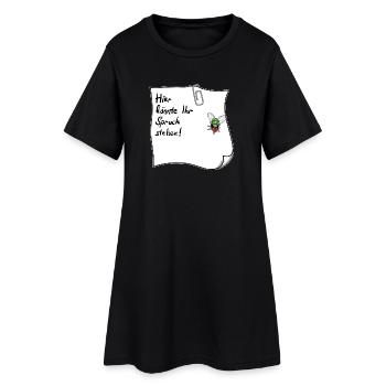 Notes – C’est peut-être votre expression - Robe T-shirt Femme - noir - Devant