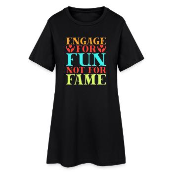 Citation d’assistant social : Amusant, pas pour la célébrité, travail social - Robe T-shirt Femme - noir - Devant