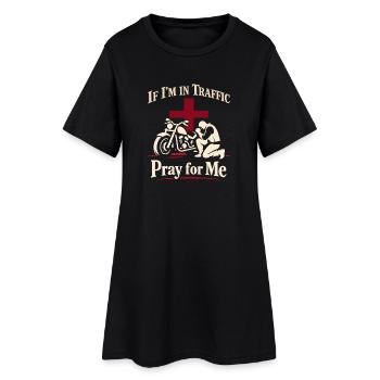 Motorcycle Traffic Humor, The Driver - Women’s T-Shirt Dress - black - Front