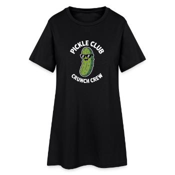 Pickle Club Crunch Crew Gurken Humor - Frauen T-Shirt-Kleid - Schwarz - Vorne