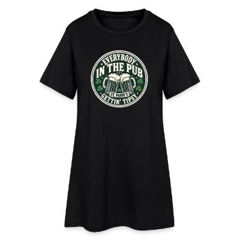 Pub Toast St Paddy's Tipsy Tee - Frauen T-Shirt-Kleid - Schwarz - Vorne