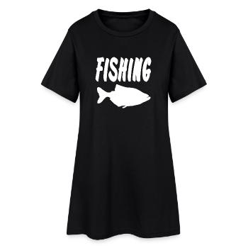 Angling - Women’s T-Shirt Dress - black - Front