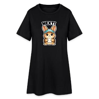 Next Hase Notiz Sticker - Frauen T-Shirt-Kleid - Schwarz - Vorne