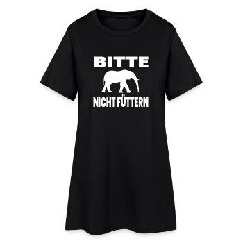 Éléphant - Robe T-shirt Femme - noir - Devant