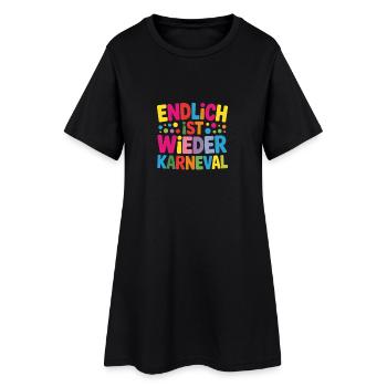 Costume de carnaval - Robe T-shirt Femme - noir - Devant