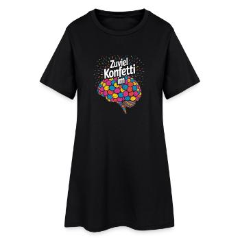 Carnival Costume Too Much Confetti in the Brain - Women’s T-Shirt Dress - black - Front