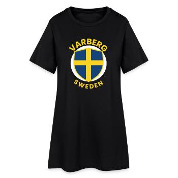 Swedish Shield Flag Emblem - Women’s T-Shirt Dress - black - Front