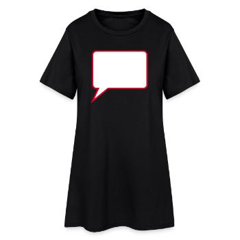 Personalize your own speech bubble comic - Women’s T-Shirt Dress - black - Front