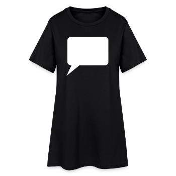 Sprechblase Comic selbst gestalten personalisieren - Frauen T-Shirt-Kleid - Schwarz - Vorne