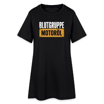 Blood Type Engine Oil Screwdriver Design - Women’s T-Shirt Dress - black - Front