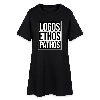Logos Ethos Pathos Rhetoric Philosophy Student - Women’s T-Shirt Dress - black - Front