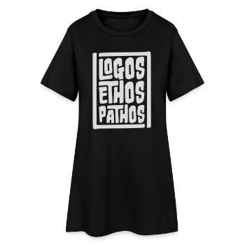 Logos Ethos Pathos Rhetoric Philosophy Student - Women’s T-Shirt Dress - black - Front