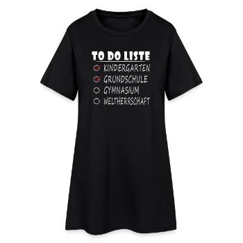 Enrollment in Gymnasium 5th grade Gymnasium student - Women’s T-Shirt Dress - black - Front