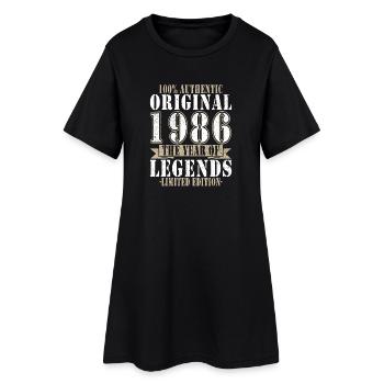 Edition limitée 1986 - Cadeau d’anniversaire 40e - Robe T-shirt Femme - noir - Devant