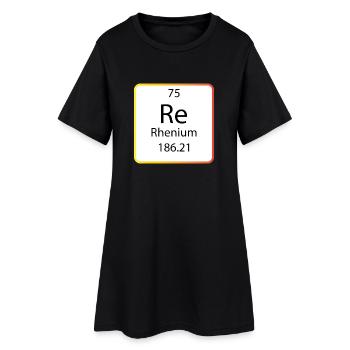 Tableau périodique de la chimie du rhénium - Robe T-shirt Femme - noir - Devant