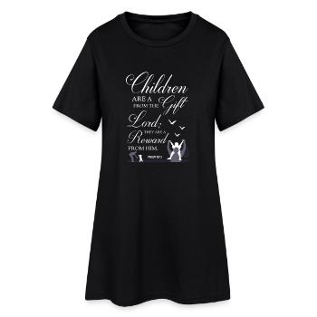 Les enfants sont un verset biblique offert - Robe T-shirt Femme - noir - Devant