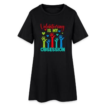 L’appréciation du bénévolat est mon obsession bénévole - Robe T-shirt Femme - noir - Devant
