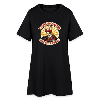 Poulets dans le jardin Style de vie poulet - Robe T-shirt Femme - noir - Devant
