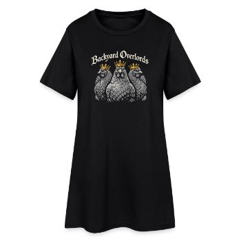 Mathématiques du poulet trop de poulets dans le - Robe T-shirt Femme - noir - Devant