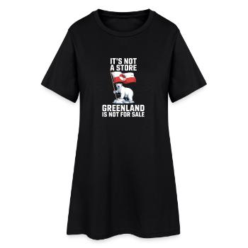 Le Groenland n’est pas à vendre - Robe T-shirt Femme - noir - Devant