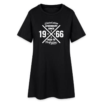 Limited Edition 1966 | Geburtstag Geschenk - Frauen T-Shirt-Kleid - Schwarz - Vorne