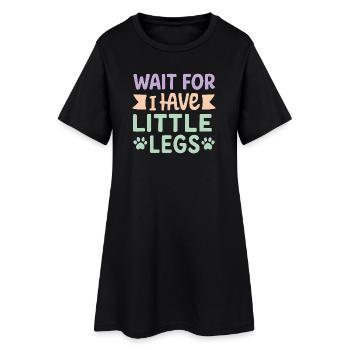 Le chien dit Humour Mème Humour, Drôle, petites jambes drôles - Robe T-shirt Femme - noir - Devant