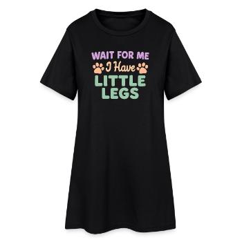Le chien dit Humour Mème Humour, Drôle, petites jambes drôles - Robe T-shirt Femme - noir - Devant