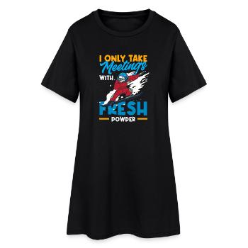 Télésiège de réunion de snowboard snowboard - Robe T-shirt Femme - noir - Devant